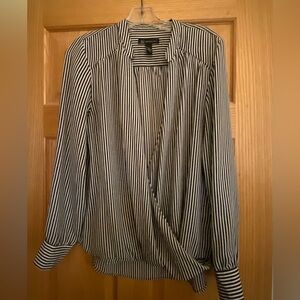 Inc. Concepts black/white stripes blouse - size 14